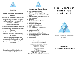 Kinetic Tape con Kinesiología II