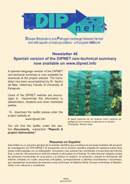 Newsletter 48 Spanish version of the DIPNET