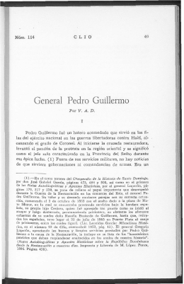 General Pedro Guillermo - Clío