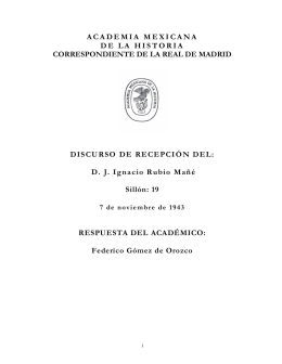 J. Ignacio Rubio Mañé - Academia Mexicana de la Historia
