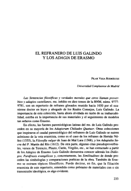 El Refranero de Luis Galindo y los Adagia de Erasmo - e