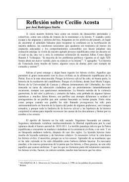 Reflexión sobre Cecilio Acosta - Universidad Católica " Cecilio