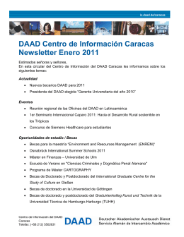 Boletín Informativo DAAD Enero 2011