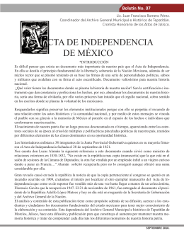 Boletín No. 7 - Acta de Independencia