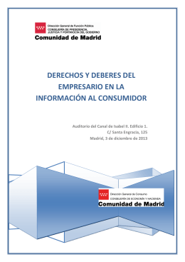 Folleto informativo - Comunidad de Madrid