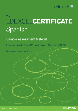 Sample Assessment Material - Edexcel