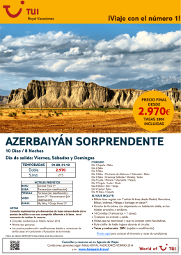 AZERBAIYÁN SORPRENDENTE 2.970€