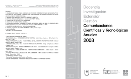 Comunicaciones Científicas y Tecnológicas Anuales 2008