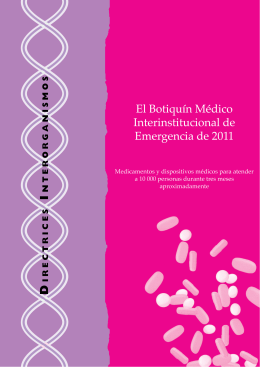 El botiquín médico interinstitucional de emergencia