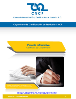 Organismo de Certificación de Producto CNCP