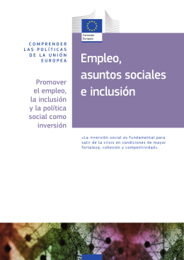 Empleo, asuntos sociales e inclusión