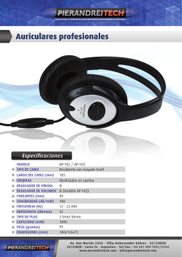 AP-102_AP-103 Auriculares profesionales - folleto
