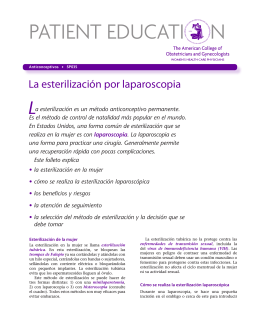 Patient Education Pamphlet, SP035, La esterilización por