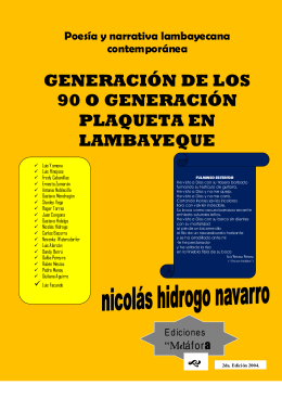 Generación Plaqueta de los 90 en Lambayeque