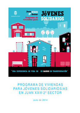Proyecto del programa de vivienda Jóvenes Solidarios