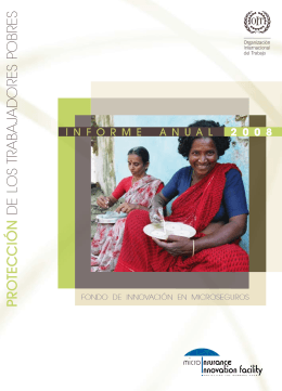 Informe anual, 2008 - PDF - The ILO`s Impact Insurance Facility