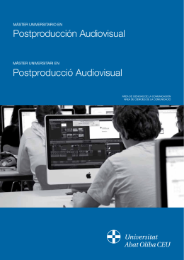 Postproducció Audiovisual Postproducción Audiovisual