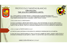 Clase nº 4 Protocolo de actuación Tarjeta Blanca Coca-Cola