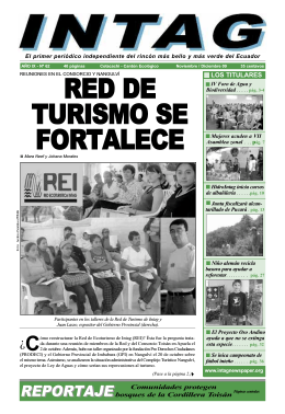 Red de turismo se fortalece Issue 62 November 2009