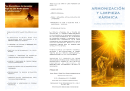 Vivencias 2.0 folleto Harmonizacion Karma