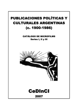 Catálogo de publicaciones políticas y culturales