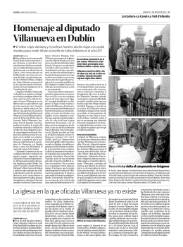 Homenaje al diputado Villanueva en Dublín