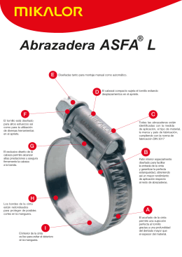 Folleto descriptivo de la Abrazadera ASFA modelo L