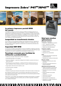 Folleto de impresora portátil de transferencia térmica RFID P4T