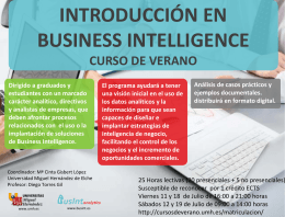 Folleto curso Introducción en Business Intelligence