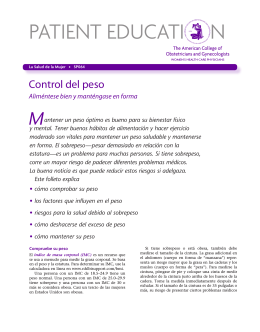 Controle el peso - American College of Obstetricians and