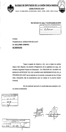 ÿþ1 0 8 6 - D P - 1 4 - Legislatura de Jujuy