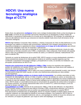 HDCVI: Una nueva tecnología analógica llega al CCTV