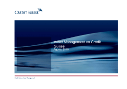 Asset Management en Credit Suisse
