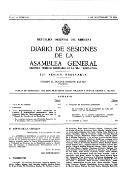 ASAMBLEA GENERAL - Poder Legislativo