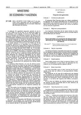 Real Decreto 1732/1998, de 31 de julio, sobre tasas aplicables por