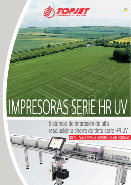 Catálogo de las Impresoras alta risolución serie HR UV