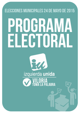 PROGRAMA ELECTORAL - Izquierda Unida Valladolid