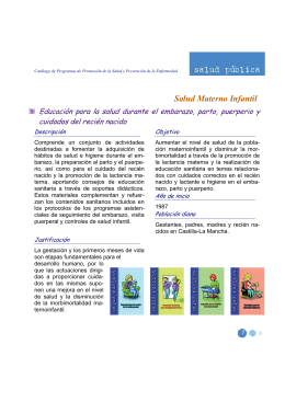 Salud Materno Infantil - Junta de Comunidades de Castilla