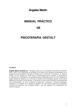 Ángeles Martín MANUAL PRACTICO DE PSICOTERAPIA GESTALT