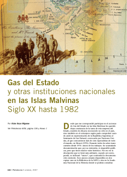Gas del Estado y otras instituciones nacionales en las Islas Malvinas