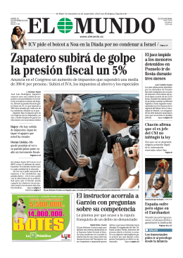 Zapatero subirá de golpe la presión fiscal un 5%