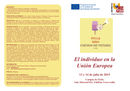 Folleto Curso de verano UMH 2015 Los derechos individuo en UE
