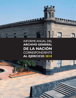 Informe 2010 - Archivo General de la Nación