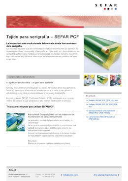 Serigrafía – SEFAR PCF tejidos pre-emulsionadosTejido