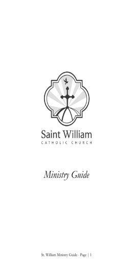 Ministry Guide - Saint William Catholic Church