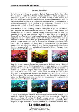 Antares Rock 2011 Un año más la gente de la