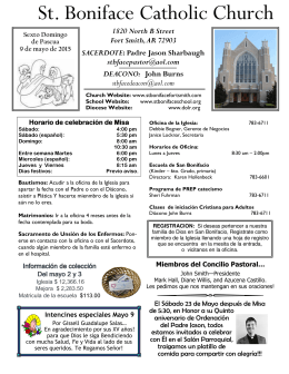 Hispanic bulletin 4-19-15 - St. Boniface Catholic Church