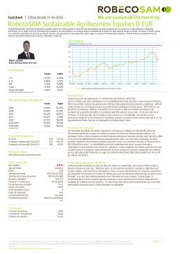 RobecoSAM Sustainable Agribusiness Equities D EUR