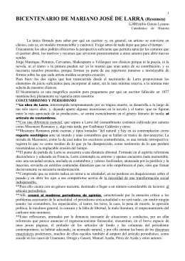 BICENTENARIO DE MARIANO JOSÉ DE LARRA (Resumen)