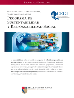 Programa de Sustentabilidad y Responsabilidad Social